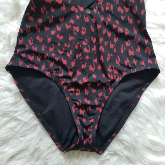 Apt 9 Cheetah Lace Up One Piece Swimsuit - Picture 4 of 10